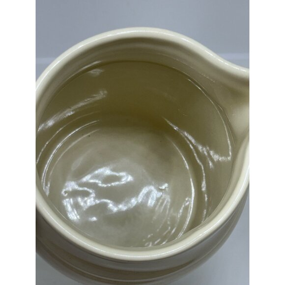 VTG ROSEVILLE POTTERY Creamer FRIENDSHIP Pitcher BLUE Stripe 6.5" Ohio USA Made - Picture 3 of 9